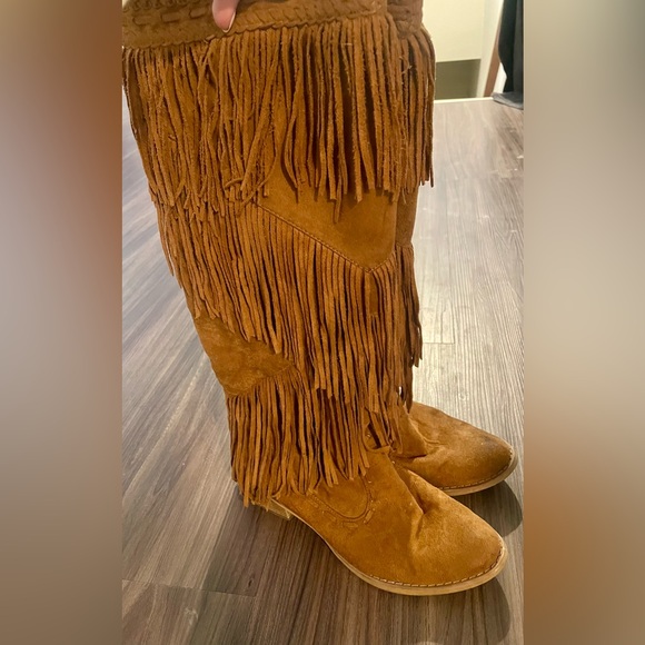 Vintage boho fringe boots - Picture 6 of 7